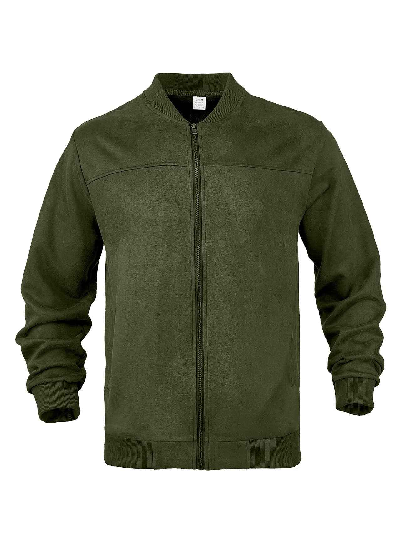Men's Solid Color Minimalism Casual Suede Zip Jacket