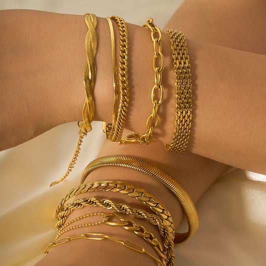 Women's Stainless Steel Bracelet - Elegant Ornament Design