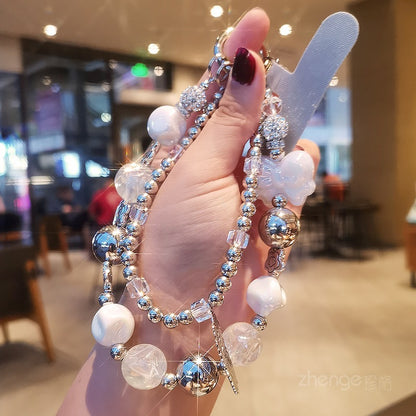 Women's Double Chain Feather Short Cellphone Chain - DropOnline.co