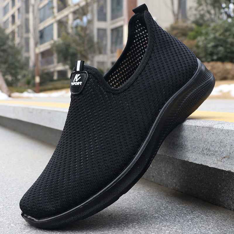 Spring Men's Shoes Casual Shoes, Breathable Flyknit Sneakers
