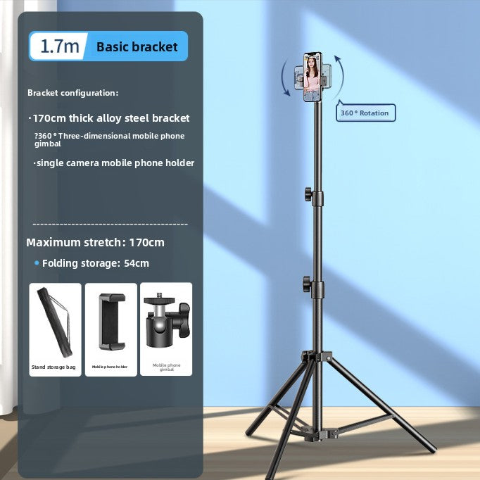 Phone Tripod for Live Streaming - Adjustable Content Creator Stand 17-67 Inches