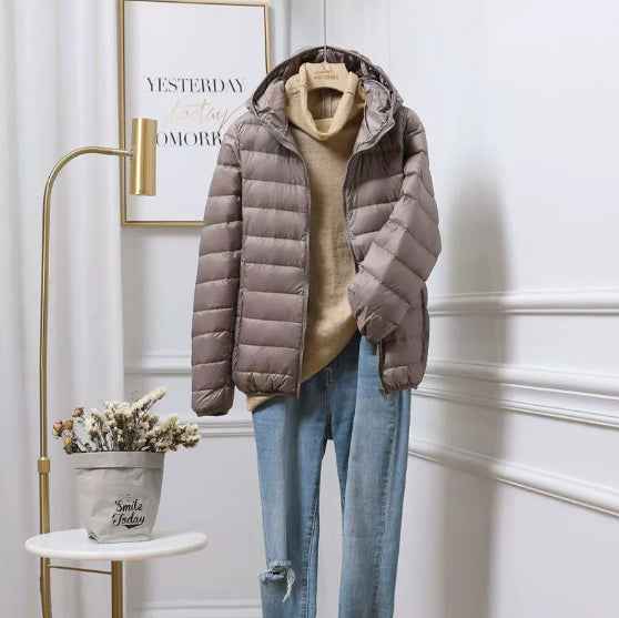 Plus Size Ultra-Thin Lightweight Down Jacket For Mothers
