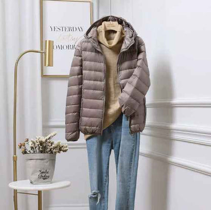 Plus Size Ultra-Thin Lightweight Down Jacket For Mothers