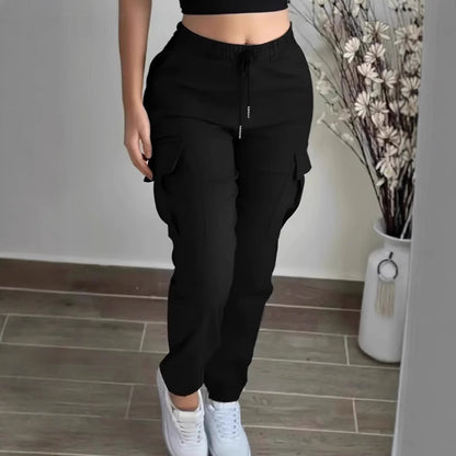 Women's Mountaineering Cargo Trousers - Fashion Drawstring Leisure Pants - DropOnline.co