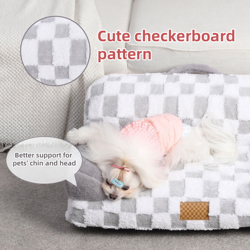 Limited Offer Eco-Friendly Calming Cozy Removable Cover Machine Washable Non-Slip Pet Couch Bed With Orthopedic Support