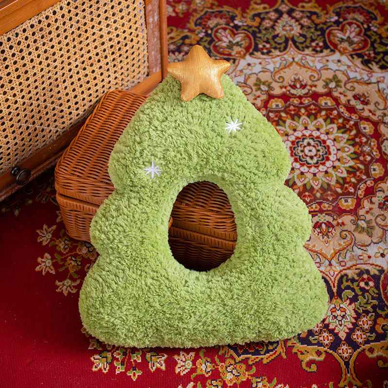 Plush Pillow Christmas Tree Decorative Gift Doll - Holiday Cushion