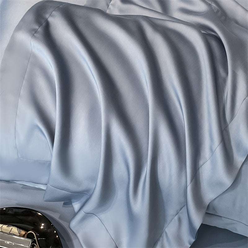 Tencel Fitted Bed Sheet Summer Scandinavian Solid Color