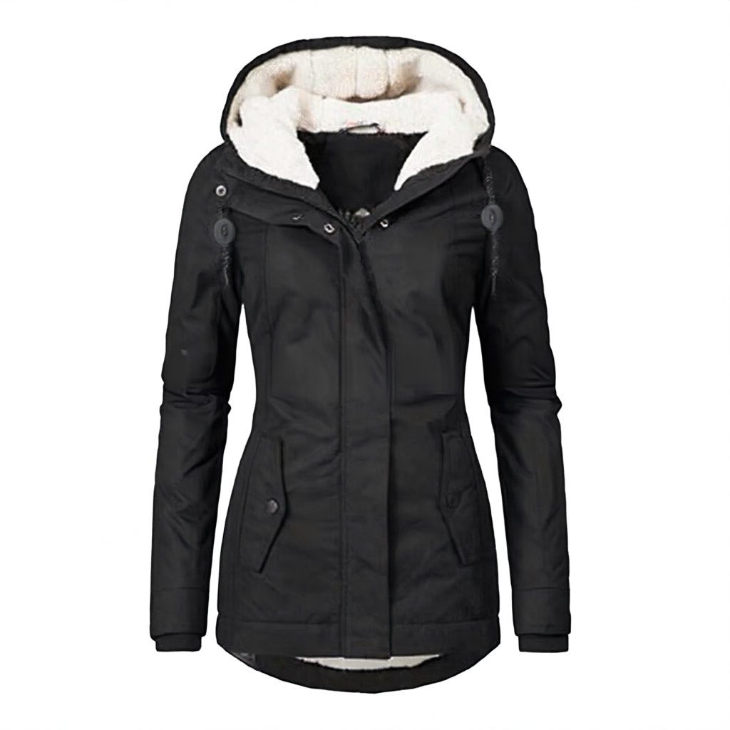 Thickened Hooded Cotton Jacket for Women - Warm Winter Outerwear