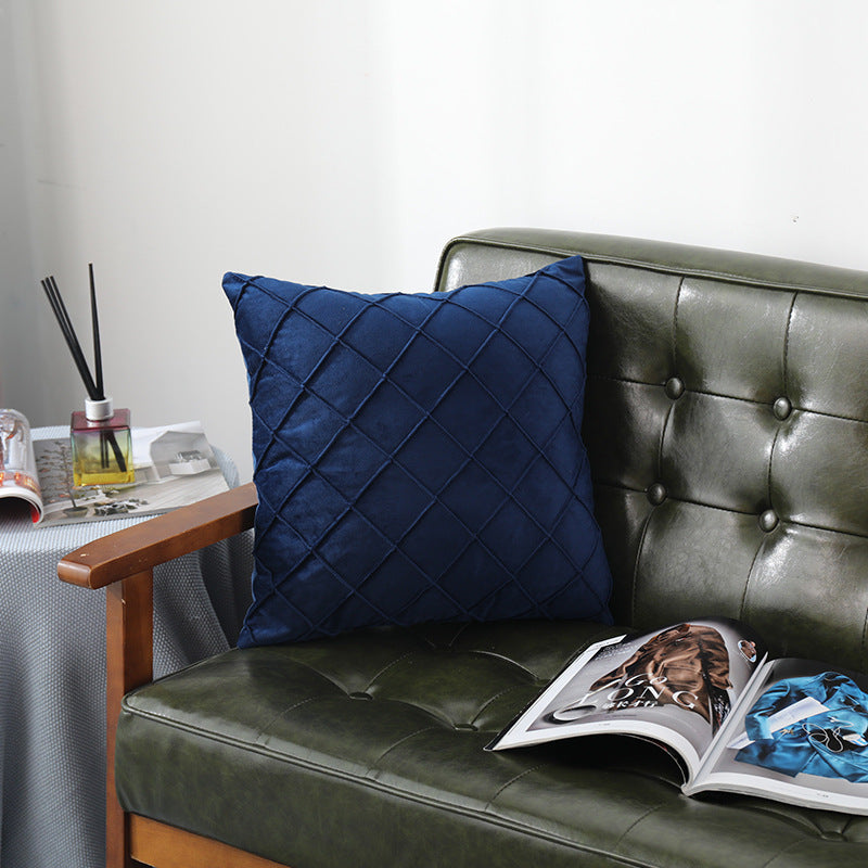 Luxurious Velvet Plaid Pillowcase - Premium Decorative Cushion Cover