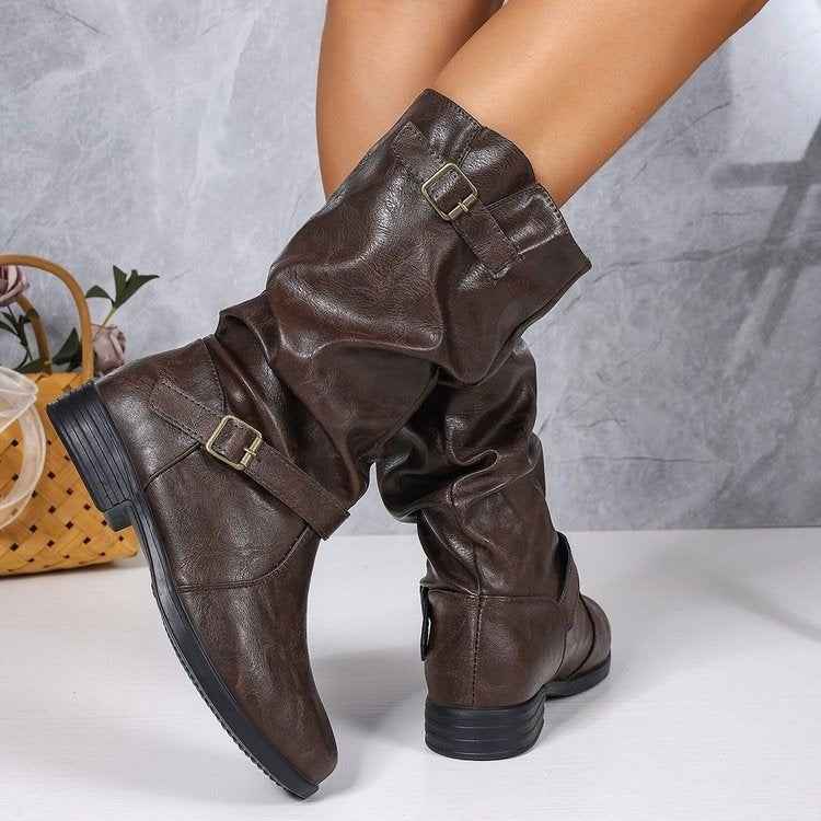 Fashionable And Comfortable Slip-on Martin Boots