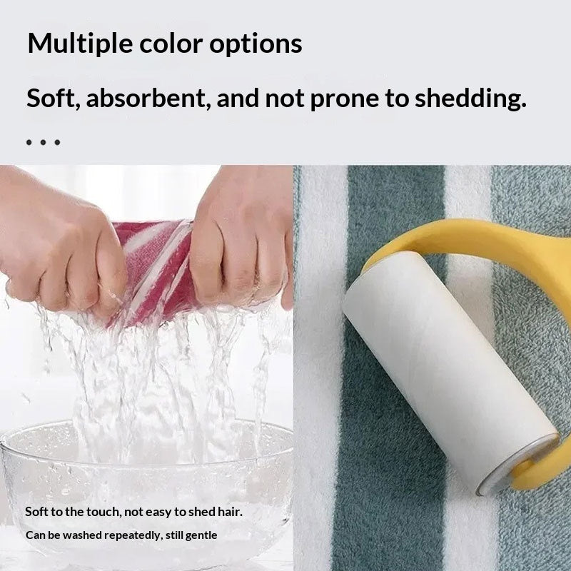 Wide And Narrow Striped Towel Set Coral Fleece Bath Towel