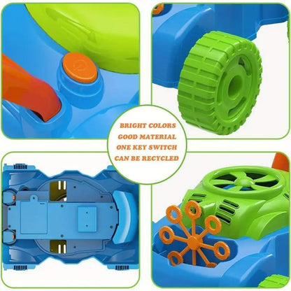 Green Bubble Lawnmower Toy, Releases Bubbles With One Button, Super Fun And Easy, A Must-have For Your Baby's Outdoor Play.