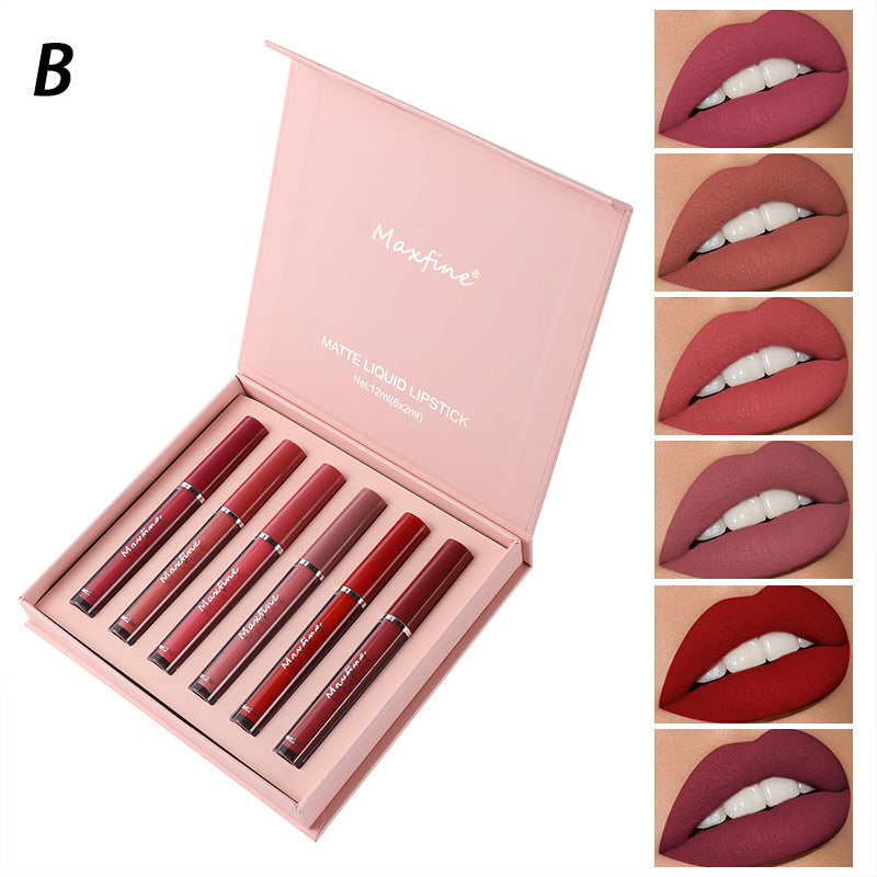 Professional Matte Lipstick Collection - 6-Piece Mini Lipstick Set Long-Lasting Formula