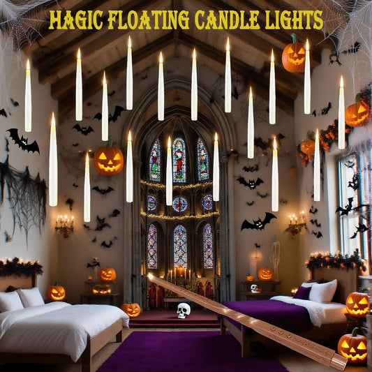 LED Floating Magic Wand Candle - Remote Control Halloween Decor