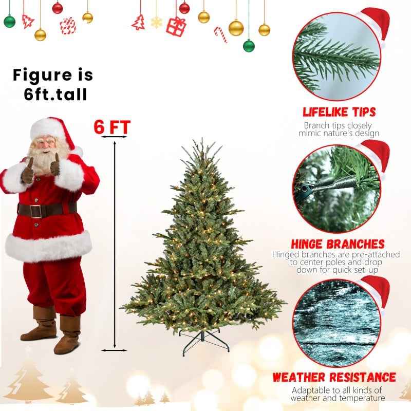 PE/PVC Christmas Tree Green - Realistic Holiday Decoration Tree - DropOnline.co