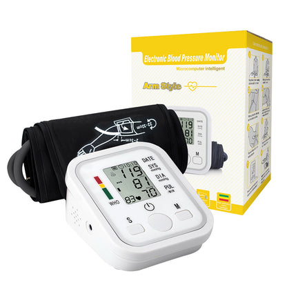 Automatic Upper Arm Blood Pressure Monitor Pulse Meter BP Machine Voice Talking - DropOnline.co