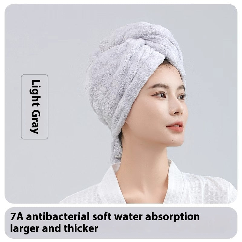 Bubble Velvet Wide Tail Hair-drying Quick-drying Towel Shower Cap