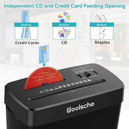 Paper Shredder -10 Sheets Of Paper Cut Horizontally With 3.43 Gallon Paper Basket - P-4 Security Level -3 Mode Designs - Shreds CDs And Credit Cards - Durable, Fast, Anti Paper Jam, Suitable For Home - DropOnline.co