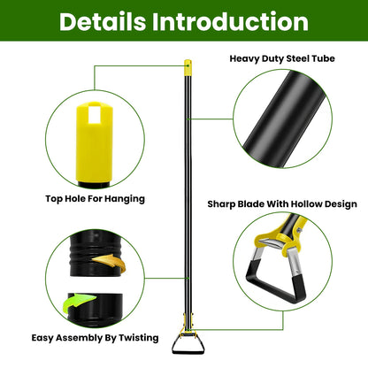 60.63in OR 46.06in Adjustable Garden Hoe Handheld Stirrup Hula Hoe Scuffle Loop Hoe Gardening Weeder Cultivator Weeding Rake For Weeding Loosening Soil