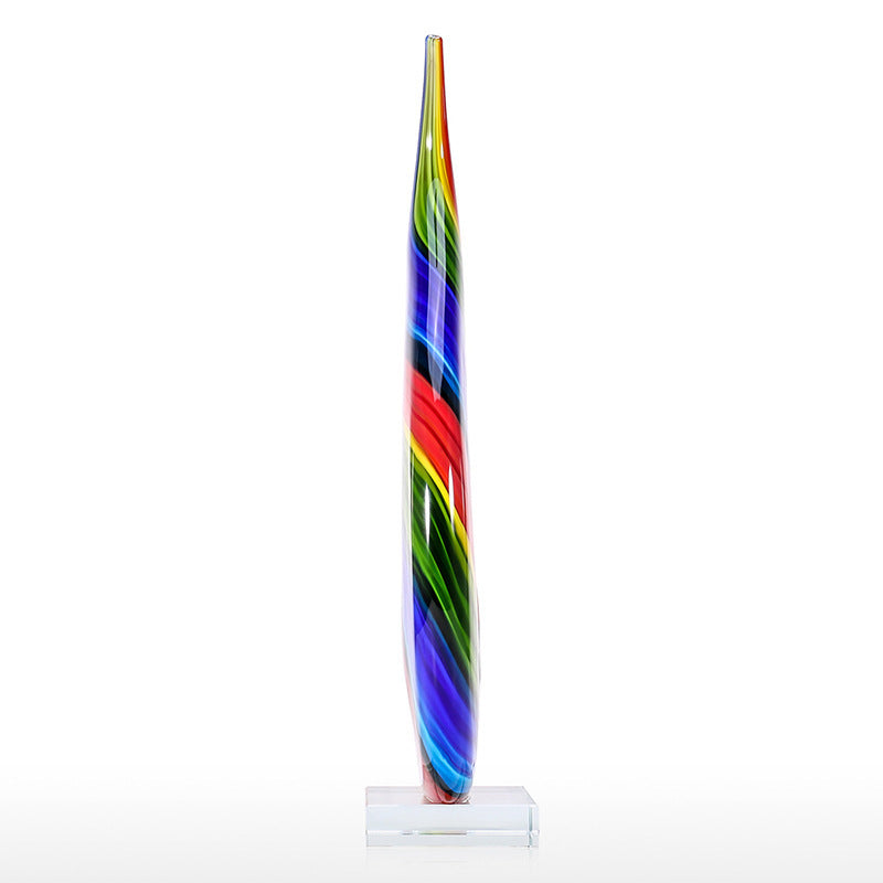 Premium Rainbow Glass Home Decoration - Light Luxury Blown Glass Ornament