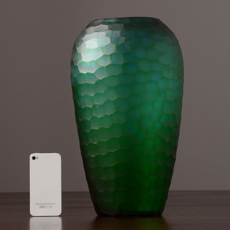 Premium Glass Entrance Vase - Light Luxury Model Room Home Decoration