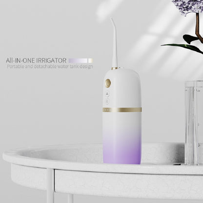 Portable Water Flosser IPX7 Waterproof | USB Rechargeable Electric Dental Irrigator with 4 Nozzles