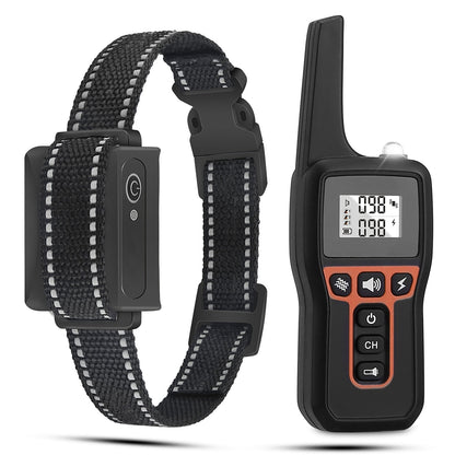 Train Collar OR Receiver Only Options - 3280FT Dog Training Collar IP67 Waterproof Pet Beep Vibration Electric Shock Collar 3 Channels Rechargeable Transmitter Receiver Trainer With Flashlight - DropOnline.co