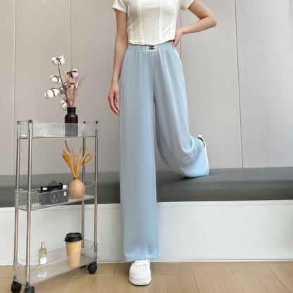 New Loose Slim Versatile Fashionable Herringbone Wide-leg Pants For Women