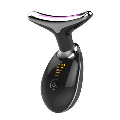 EMS Thermal Neck Lifting Massager - Electric Microcurrent Wrinkle Remover with LED Photon Therapy - DropOnline.co