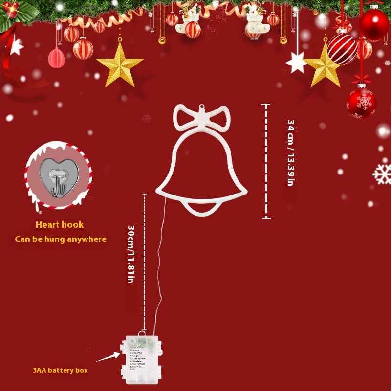 Christmas Bell LED String Lights - Hanging Lamp Atmosphere Tree Decoration - DropOnline.co