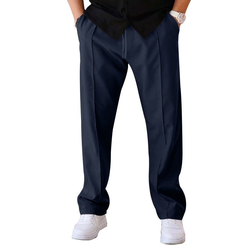Men's Loose Straight-Leg Sport Trousers - Casual Athletic Pants