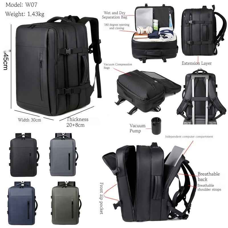 Large Capacity Backpack Waterproof Business Vacuum Compression Backpack