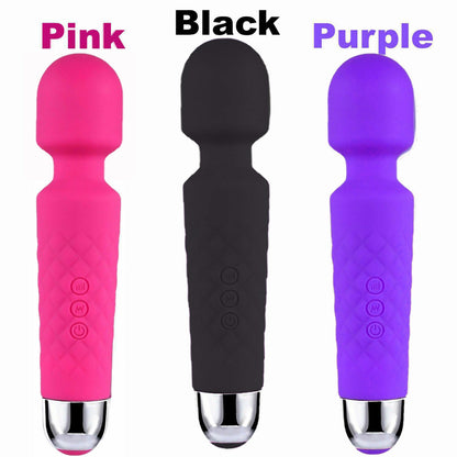 Magic Massage Wand Muscle Relaxation Massager 20 Speed Vibrating Full Body Therapy Motor Vibration - DropOnline.co