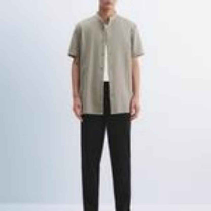 2025 Summer Men's Fashion Casual Tropical Printed Shirt Hawaiian Vacation Style Button Short Sleeve Cardigan