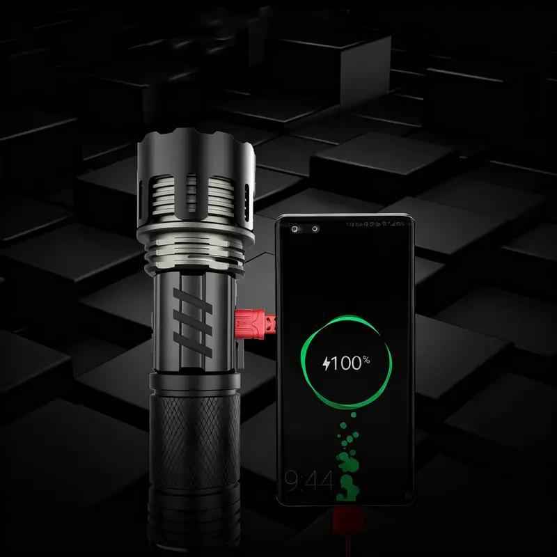 Black Friday Multi-functional High-Power All-in-One Variable Zoom Strobe Tactical Flashlight With Soft Camping Lamp