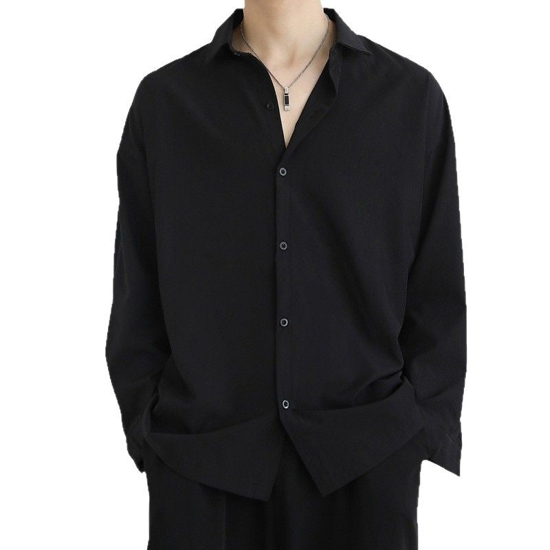 Men's Loose Ice Silk Long Sleeve Shirt - Cooling Technology Design