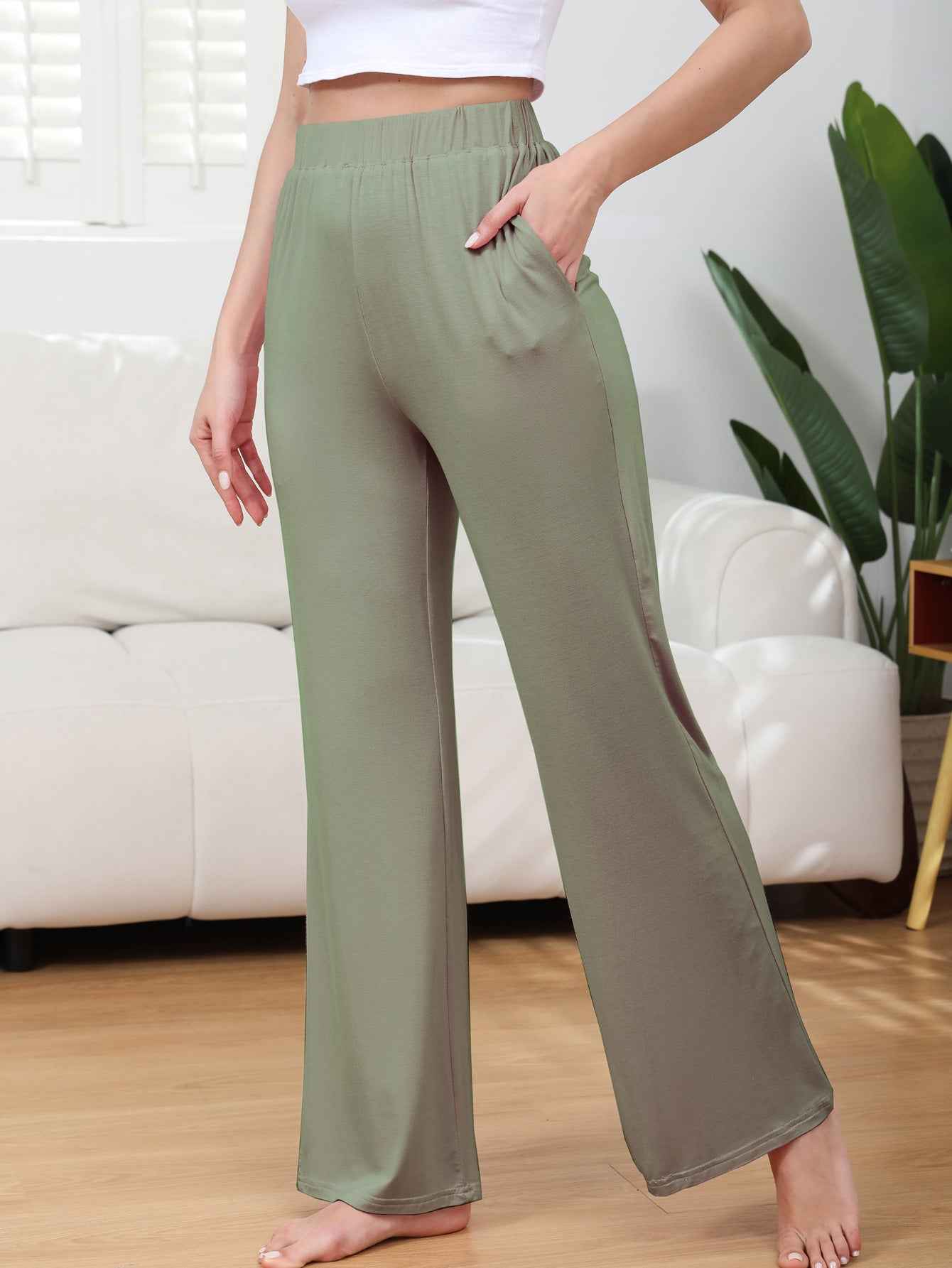 Women's Body Training Dance Wide-leg Pants