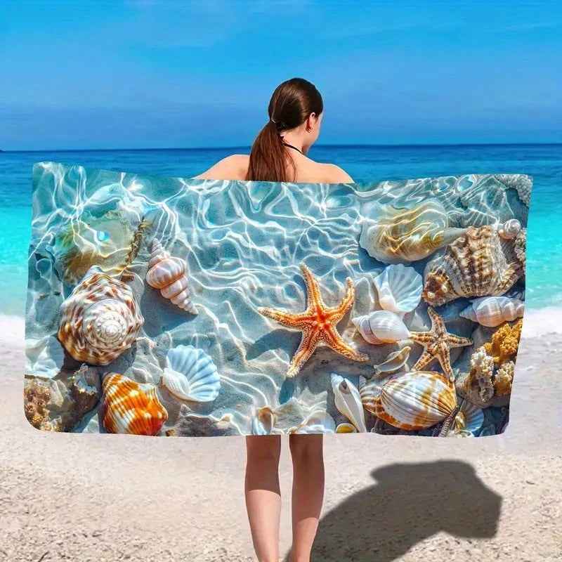 Simple Printing Quick-drying Microfiber Beach Towel