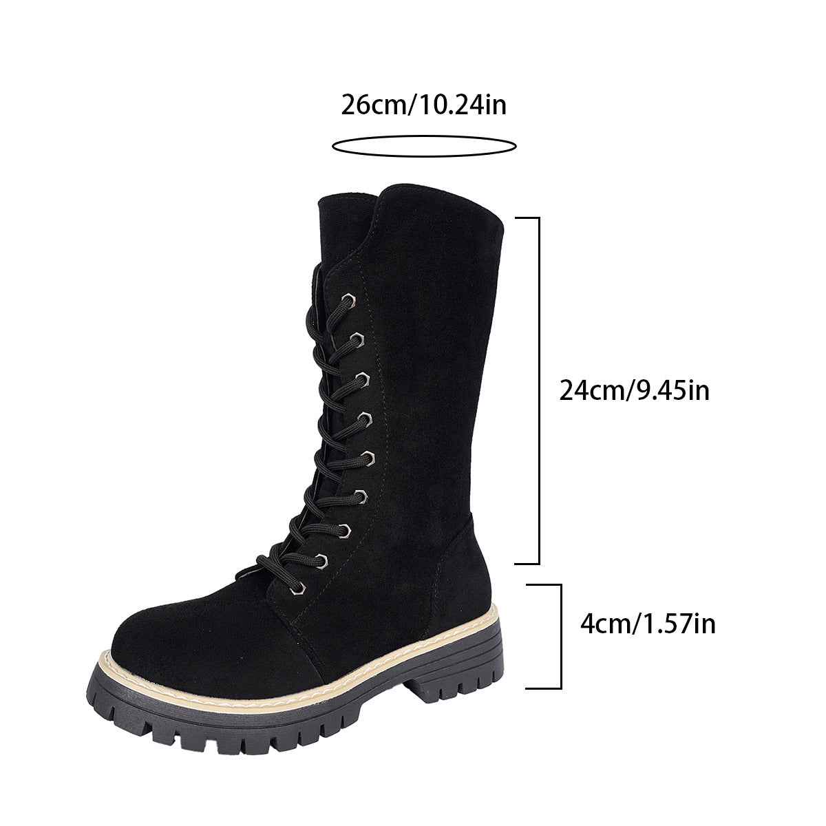 Women's Long Tube Thick Bottom Martin Boots