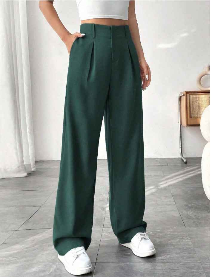 Ladies' High-waisted Slim-fit Suit Pants Wide-leg Floor-dragging Pants