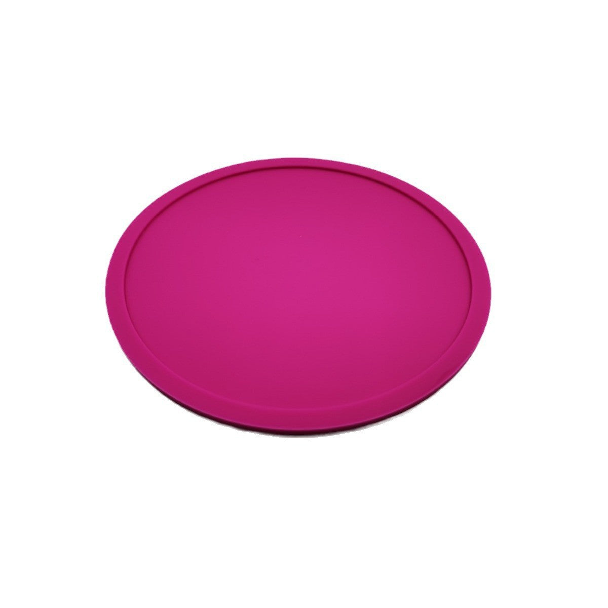 Premium Round Silicone Coasters - 10cm Black Non-Slip Set