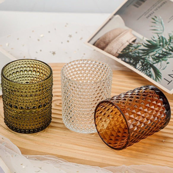 Colorful Home Decoration Glass Windproof Candles Glass Cup