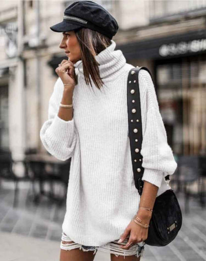 European And American Pullover Mid-length Women's Sweater Dress