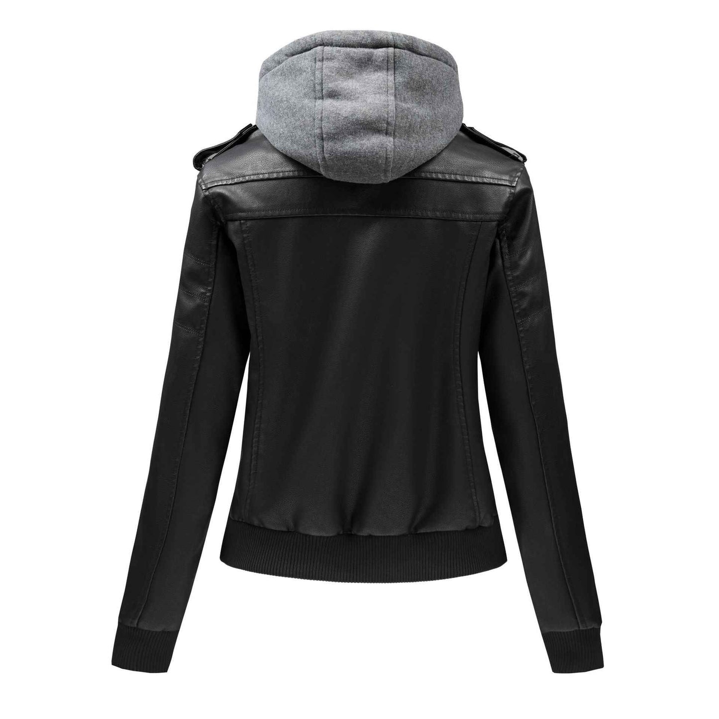 Large Size Women's Artificial Leather Women's Motorcycle Jacket American Style