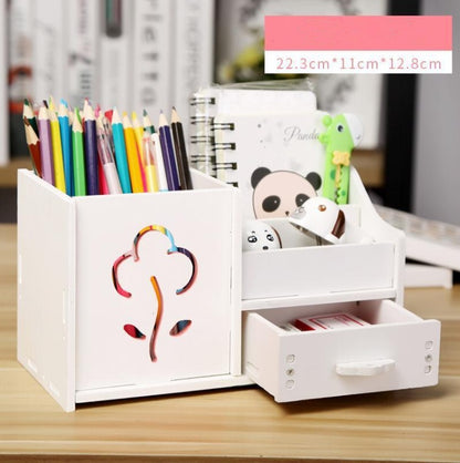 Multi-function pen holder creative student cartoon children desktop small storage box - DropOnline.co