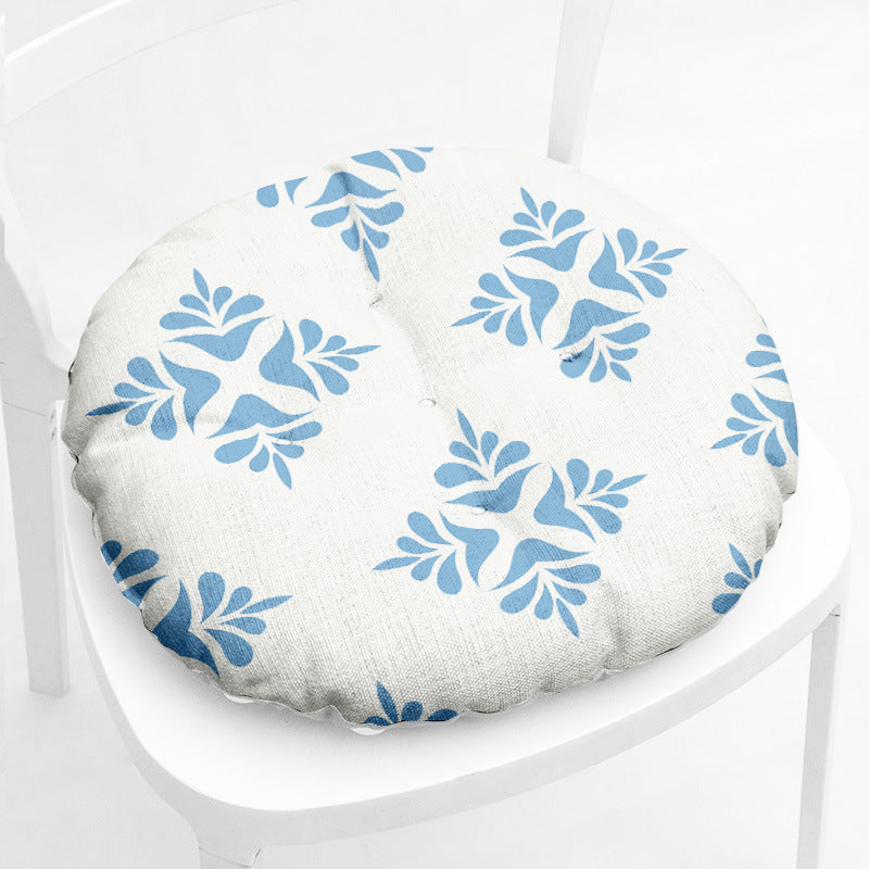 Home Round Square Chair Cushion Cotton Linen
