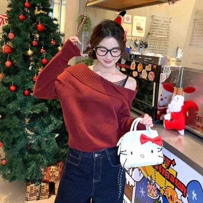 Women's New Asymmetrical Design Niche Sweater