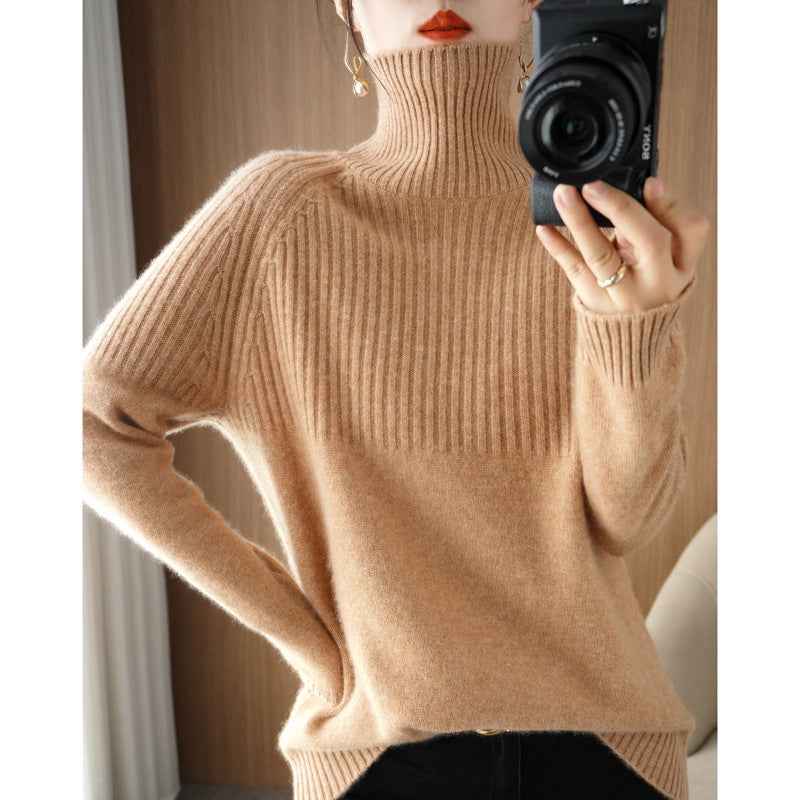 Loose High-neck Sweater Base Layer For Women