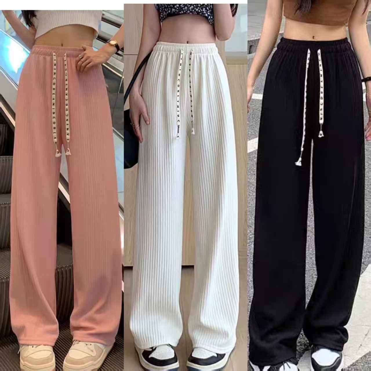 Casual New Straight-leg Draped Women's Loose Korean-style Floor-length Pants