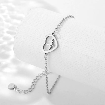 Women's Heart-shaped ECG Bracelet Versatile Hand Jewelry - DropOnline.co